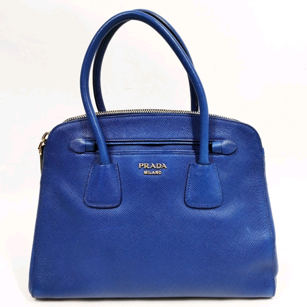 Sold Prada Blue Sappiano Leather Women's Bag Authentic In Excellent Condition - Picture 1 of 11